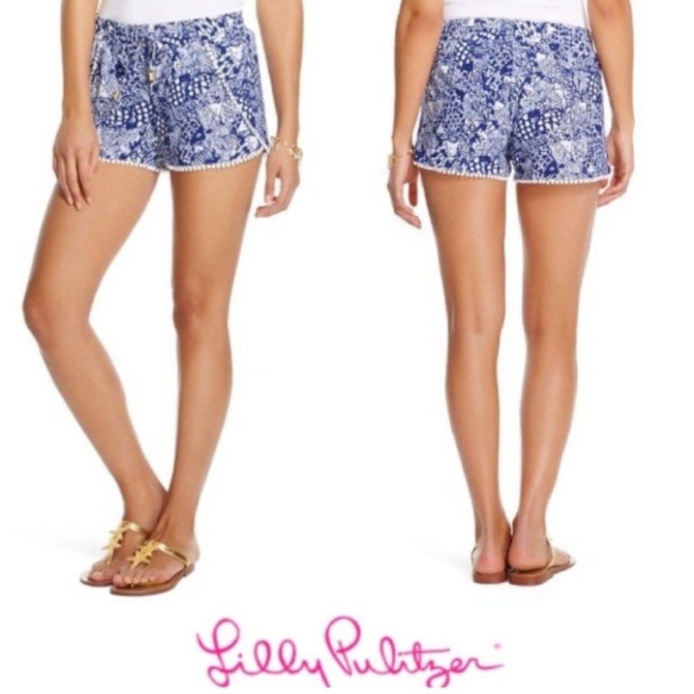 Lilly Pulitzer Pom Pom Fish Shorts  size M